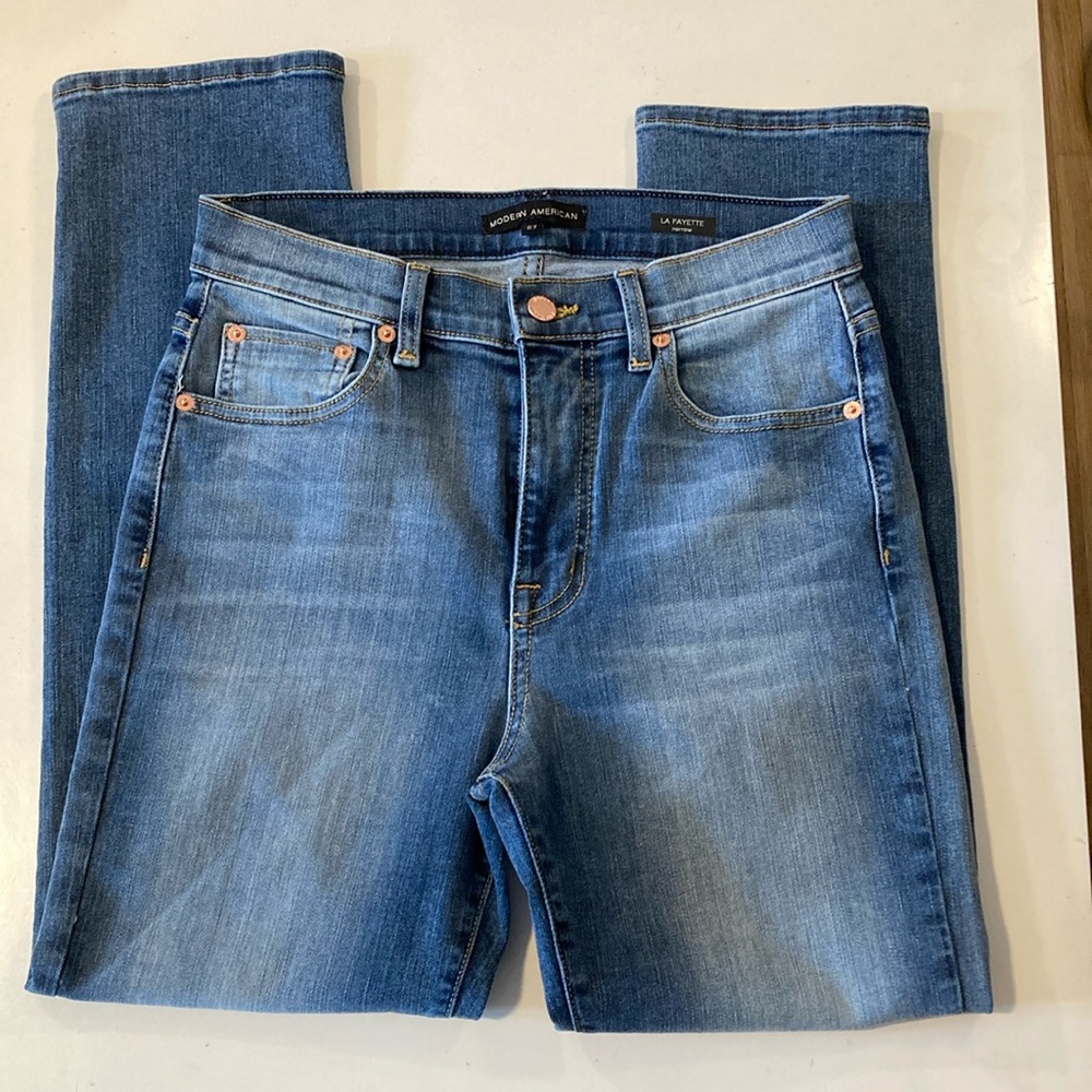 Fidelity Denim Modern American Lafayette Crop Jeans in Waterford Size: 27 - Picture 6 of 9
